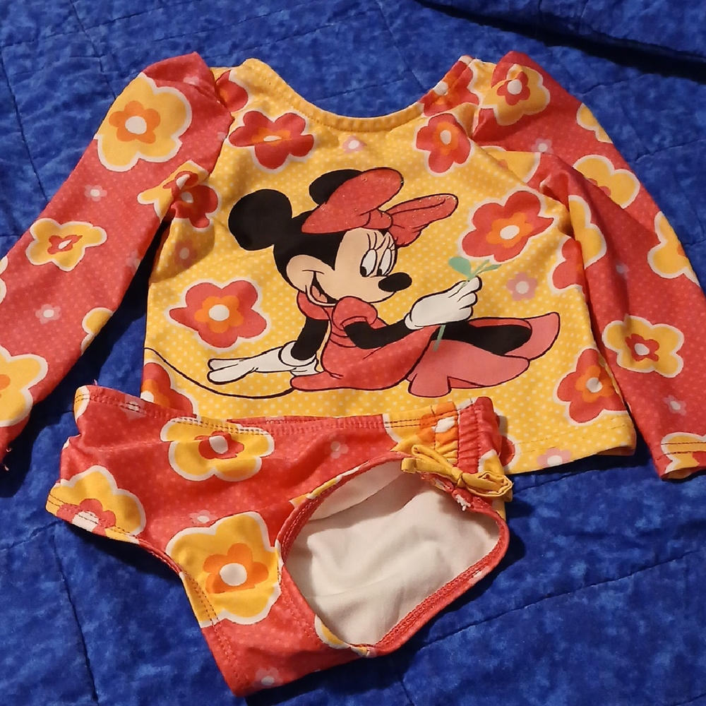 Disney Minnie Mouse Floral Swimsuit Set